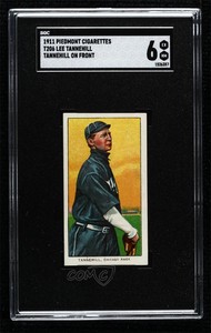 1909-11 T206 Piedmont 350-460 Factory No 25 Back Lee Tannehill SGC 6