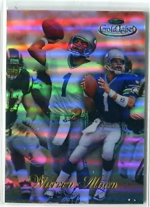 Topps Gold Label Warren Moon 1998 etiqueta negra paralelo #72 Hof Seahawks - Imagen 1 de 1
