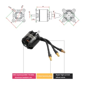 Goolsk 2216 880KV 14 Poles Brushless Motor For RC Airplane I0P8 - Photo 1 sur 7