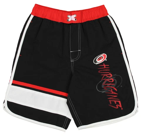 Outerstuff NHL Youth (8-20) Carolina Hurricanes Swim Shorts, Black Cover