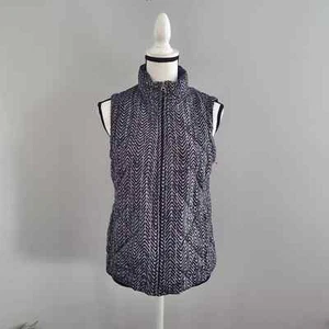Croft & Barrow Women's Patterned Lightweight Puffer Vest S - Picture 1 of 9