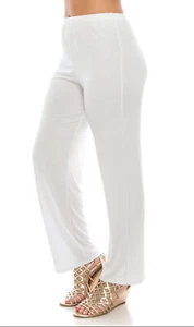 PANTALONES ELEGANTES JOSTAR Poly Spandex SLINKY Elastizados Tejidos BLANCOS DE VIAJE S M L XL - Imagen 1 de 8