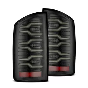 For 07-08 Dodge Ram Alpha Black Clear Lens Luxx Sequential LED Tail Lights Lamps - Picture 1 of 17