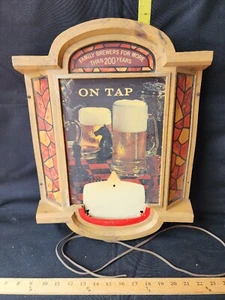 Vintage Stroh’s Beer On Tap Advertising Sign Light Up Tri-Side Parts/Repair Only - Picture 1 of 2
