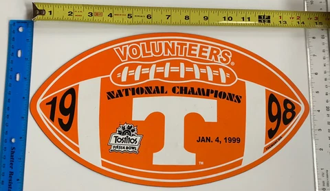 Vintage Tennessee Volunteers 1998 National Champions Football Magnet from 1/4/99 Cover