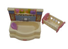 Fisher Price Playskool Dollhouse Loving Family Lot For Play Bathtub Baby Cradle
