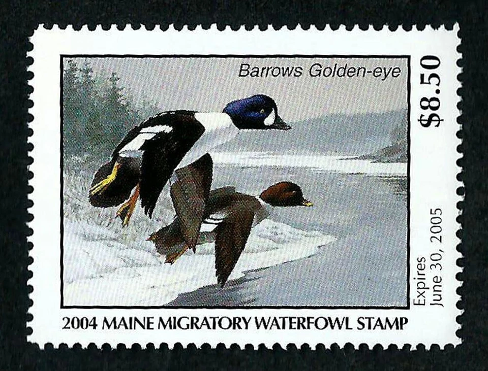 USA #ME21 YEAR 2004 MAINE WATERFOWL MIGRATORY DUCK MNH BARROWS GOLDEN-EYE STAMP - Image 1 of 1