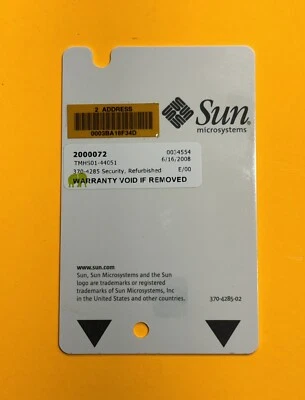 Sun 370-4285 System Configuration Card, Sun Fire V100 V120 Netra T1 AC200 DC200 - Image 1 of 4