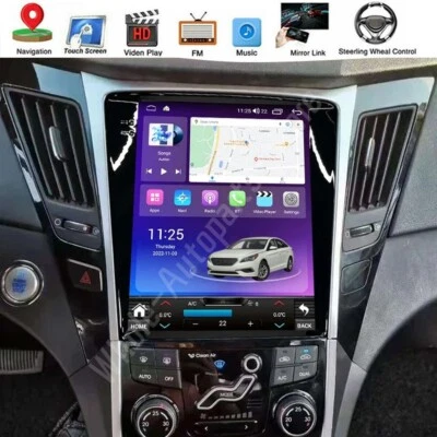 For 2011-2015 Hyundai Sonata Apple Carplay Radio Android 13 GPS NAVI WIFI W/CAM - Image 1 of 4