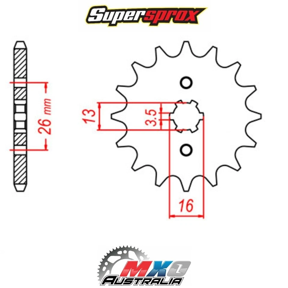 Piñón delantero Supersprox 14T para Suzuki RM50 1979-1983 >420 Foto 1 de 1