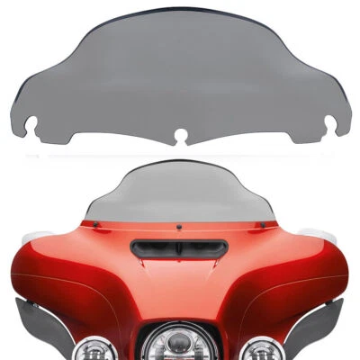For Harley Electra Street Glide Motorcycle 9" Smoke Wave Windshield Windscreen - Image 1 of 4