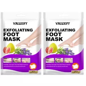 2x Máscara exfoliante exfoliante exfoliante para pies calcetines lavanda pies suaves eliminar callos de piel muerta - Imagen 1 de 10