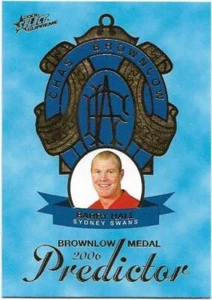 2006 Select Supreme Brownlow Predictor (BP26) Barry HALL Sydney 037/100 - Bild 1 von 1