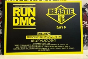 BEASTIE BOYS AND RUN DMC - Card Poster A3 Size - London 1985 - Picture 1 of 2