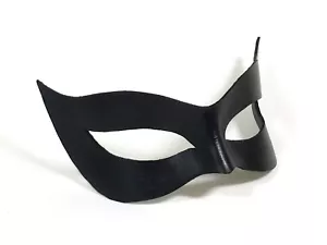 Black Leather Cat Mask - Handmade from Premium Full Grain Leather - Picture 1 of 3