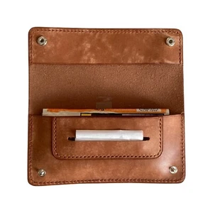 Echtes Leder Tabak Beutel Tasche Drehertasche Druckknopf Rollbeutel Tabak Etui - Bild 1 von 11