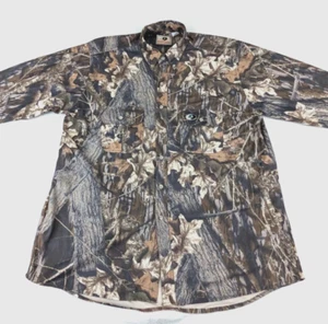 Mossy Oak Brand Camo sz 2XL  Shirt 100% polyester soft fabric btns ls men 0114 - Picture 1 of 5