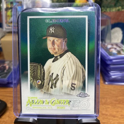 ROGER CLEMENS 2020 Topps Chrome Allen & Ginter GREEN ~ #'d /99 ~ YANKEES - Image 1 of 2
