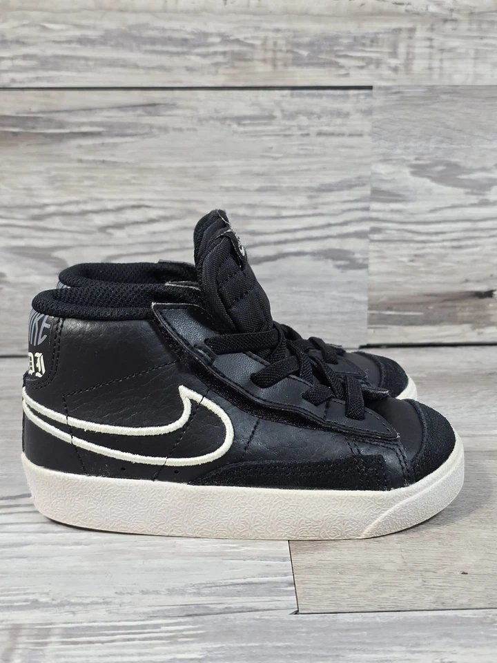 Nike Unisex Niño Pequeño Blazer Mid '77 SE2 TD Tenis Negro/Gris Talla 9C Zapatos Foto 1 de 4