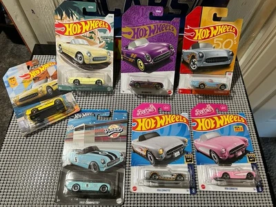 Hot Wheels- 1955 & 56 Corvette MIX! Barbie. Target And Walmart Exclusives! ++ - Image 1 of 4