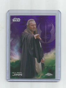 QUI-GON JINN 2025 TOPPS CHROME STAR WARS PURPLE SHIMMER PARALLEL CARD #152 - Picture 1 of 1