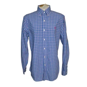 Polo Ralph Lauren a quadri in cotone con bottoni L/S uomo media - Foto 1 di 4