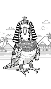 24 x Line Artwork Drawings For Colouring In - BUDGIE - LARGE A2 Size. - Bild 1 von 7