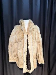 Vintage Blonde Real Fur Coat – C&A Pelz Spezialreinigung | Size M / AU 12-14 - Picture 1 of 4