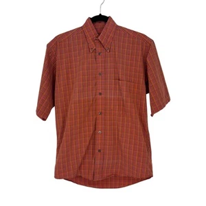 Vintage Gitman Bros button shirt men’s small orange 100% cotton short sleeve - Picture 1 of 8