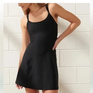 Minivestido negro Abercrombie And Fitch YPB SculptLux con tiras traseras M - Imagen 1 de 7