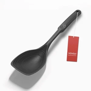 Large Silicone Cooking Spoon, Non-Stick Solid Spoon set with Deep Bolw and Me... - Picture 1 of 7