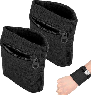 2 Pcs Wrist Band Wallets, Running Key Holder with Zipper, Wrist Purse for Men an - Image 1 of 4