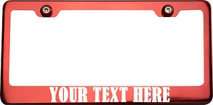 Bernard Font Personalized Custom Laser Engraved Red License Plate Frame Ferrari - Picture 1 of 11
