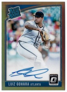 2018 Donruss Optic Signatures Black Luiz Gohara RC Auto 02/25 Atlanta Braves