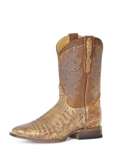 Stetson Western Boots Mens Cameron Exotic Tan 12-020-8818-4043 TA - Picture 1 of 1