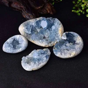 Natürlicher Celestit Kristall Cluster Quarz Geode Proben Edelstein Heilung Reiki - Bild 1 von 60