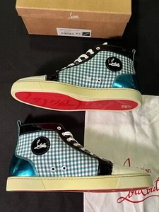 CHRISTIAN LOUBOUTIN RED BOTTOMS SNEAKERS LOUIS FLAT 46.5 US 13.5 SHOES AUTHENTIC - Picture 1 of 24