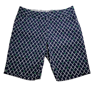 Pantalones Cortos Chinos para Caminar Peter Millar Para Mujer 8 Patrón Diamante Golf Tenis Comodidad Foto 1 de 4