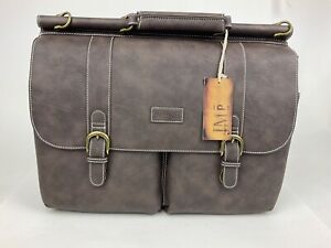 J M Porter Brown Messenger Shoulder Bag Large Lots Of Storage New With Tags