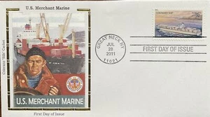 Colorano Silk 4551 US Merchant Marine Container Ship Great Neck NY - Picture 1 of 1