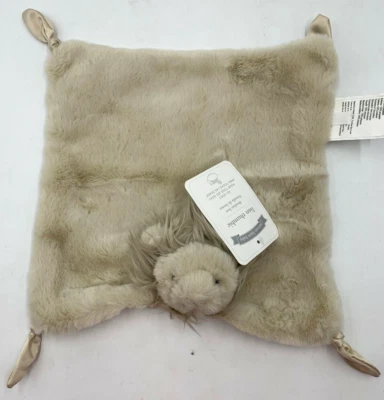 Manta Pottery Barn Baby Nursery Lion Thumbie Lovey Baby marrón topo #63K Foto 1 de 3