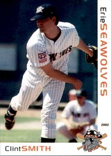 2002 Erie Seawolves Grandstand #24 Clint Smith Claremore Oklahoma Baseball Card