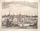 Braunschweig Niedersachsen  seltener alter Bertius Kupferstich 1616