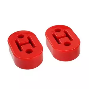 Red Exhaust Tail Pipe Mount Bracket Durable Universal 2 Hole Fitment Replacement - Picture 1 of 8