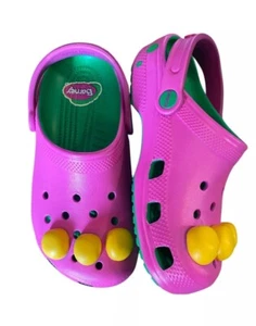 New CROCS Size J3 Barney “I Love You, You Love Me” Limited Edition Classic Clogs - Picture 1 of 15