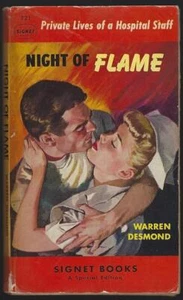 Night of Flame Warren Desmond 1949 Vintage Paperback Medical Fiction - Picture 1 of 1