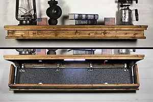 47 inch concealment shelf hidden gun storage floating shelf with secret storage - Picture 1 of 7