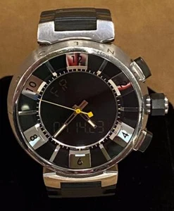 Louis Vuitton TAMBOUR IN BLACK DIGITAL 41mm RUBBER STRAP QUARTZ WATCH. - Picture 1 of 14