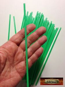 M00842 MOREZMORE 50 Plastic Drinking Straws GREEN THIN 3.6 mm Dia