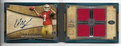 2011 Topps Five Star Futures Book Auto Jersey Rookie Colin Kaepernick 17/35 - Image 1 of 3